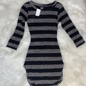 Stripped bodycon dress